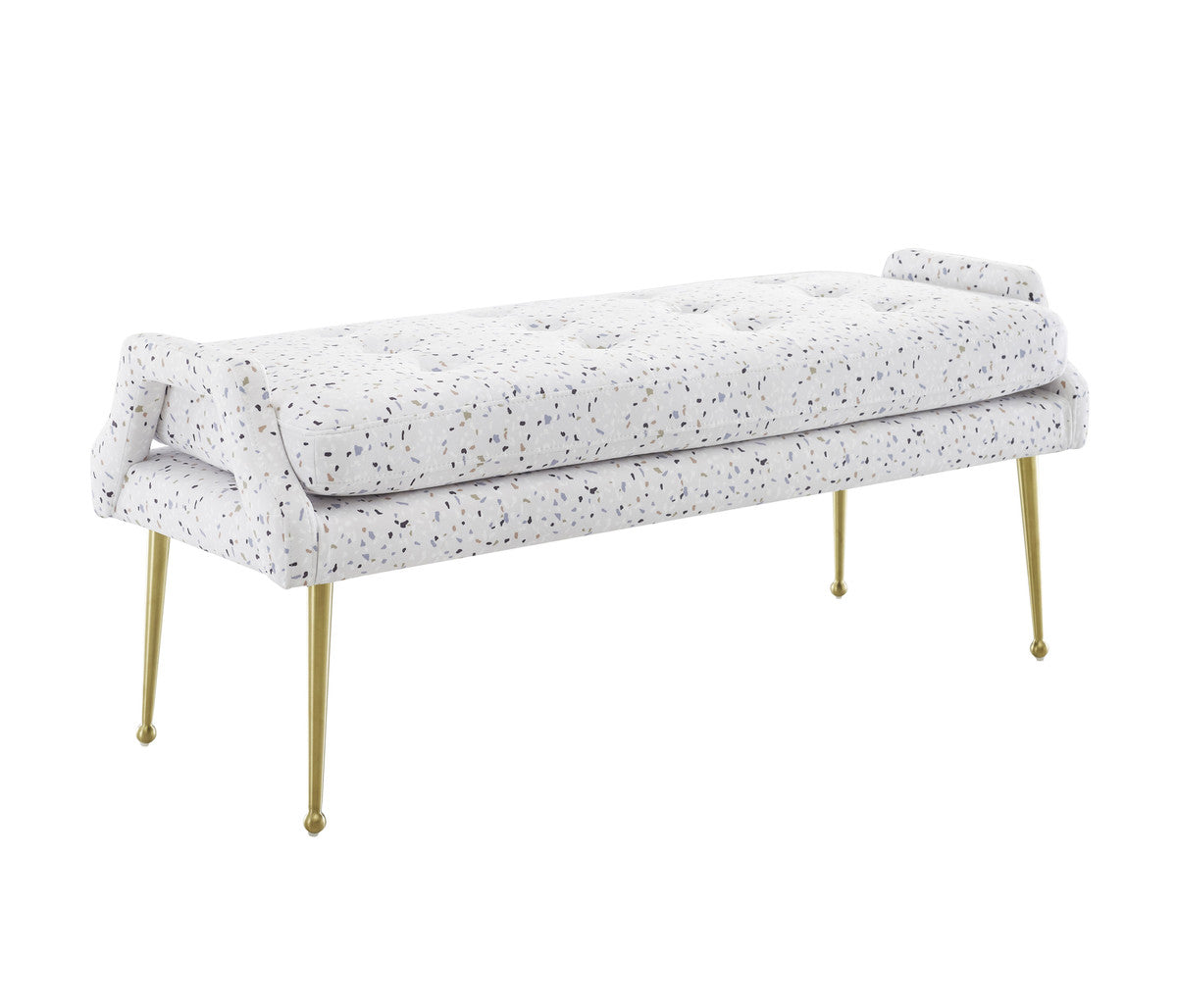 Eileen Terrazzo Velvet Bench