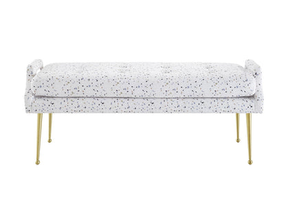 Eileen Terrazzo Velvet Bench