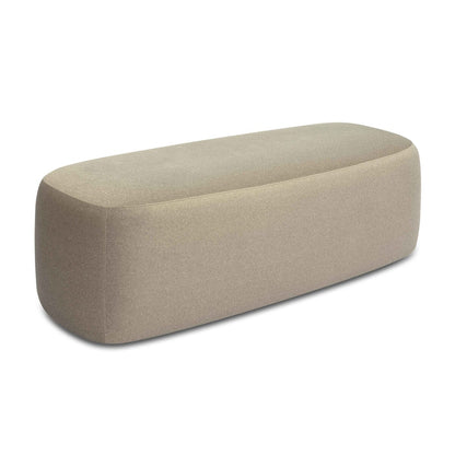 Taupe Faux Mohair Bench