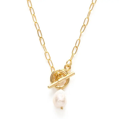 Toggle Clasp with Pearl Necklace