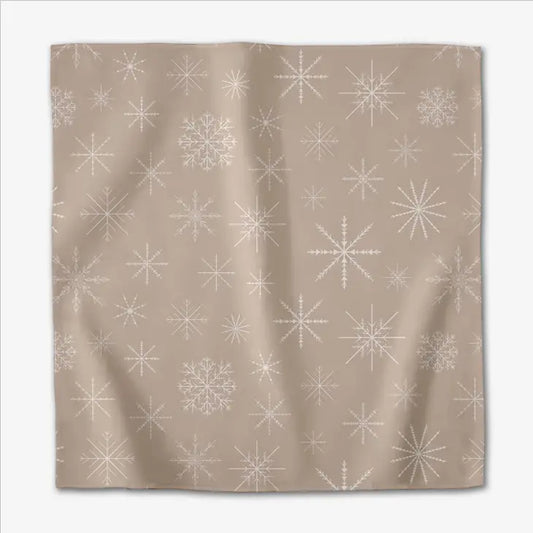 S/2 Geometry Minimal Snowflakes Dinner Napkin Set