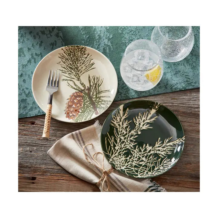 Green Wilde Pine Juniper Appetizer Plate