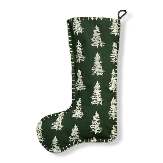 Green Wilde Pine Tree Christmas Stocking