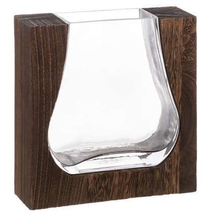 Modern Wood Glass Inlay Vase