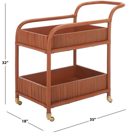 Barnette Rattan Bar Cart