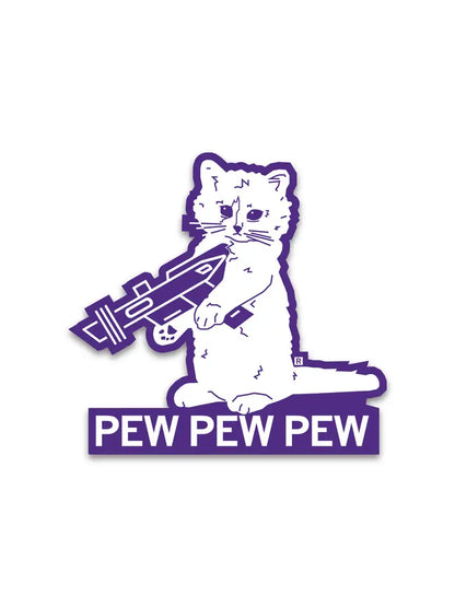 "Pew Pew Pew" Die-Cut Sticker