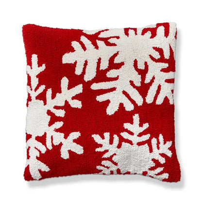 Red & White Snowflake Pillow