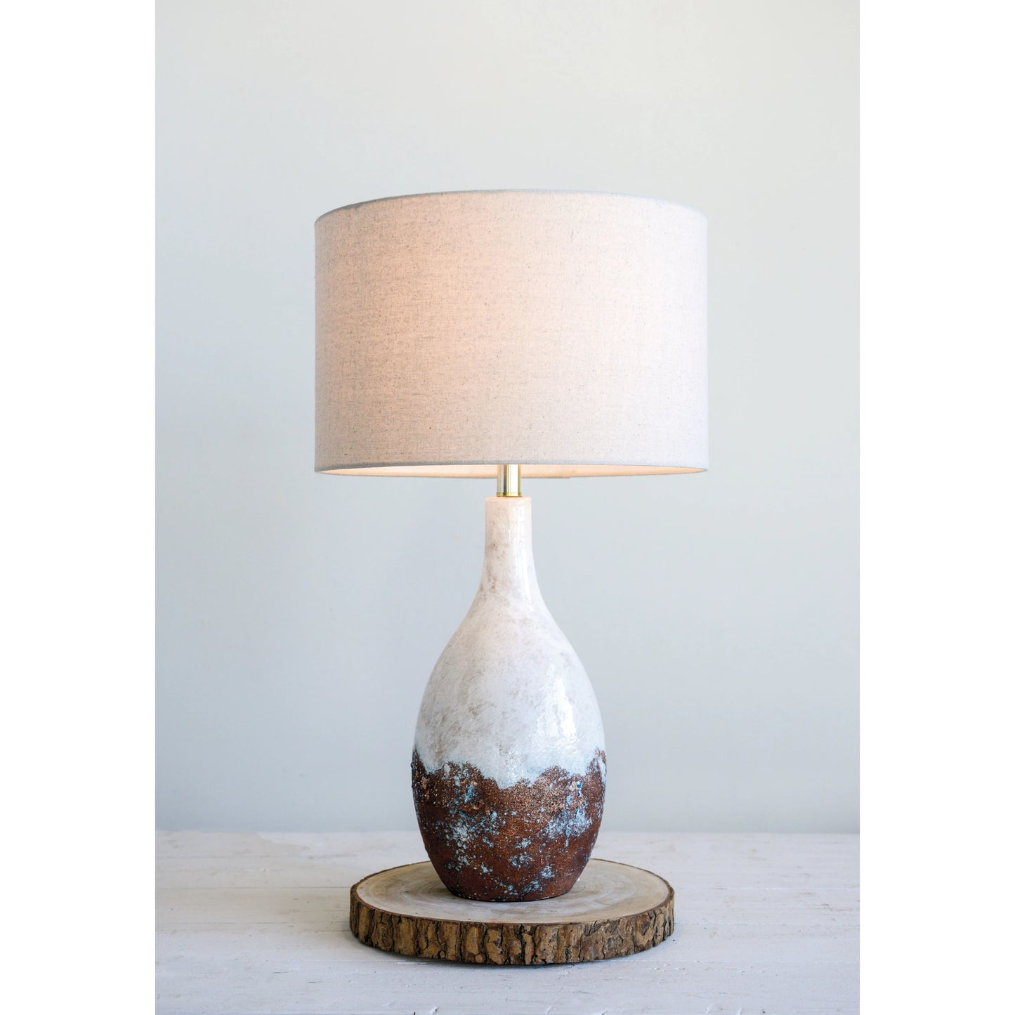 Ceramic Table Lamp with Linen Shade