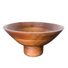 Wooden Footed Bowl