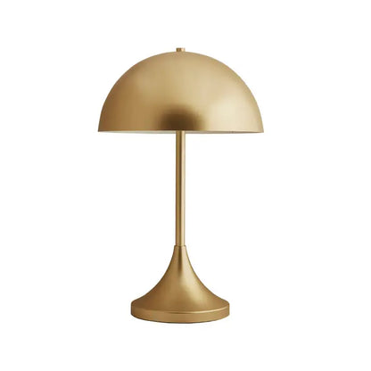 Art Deco Gold Dome-Shaped 2-Light Table Lamp
