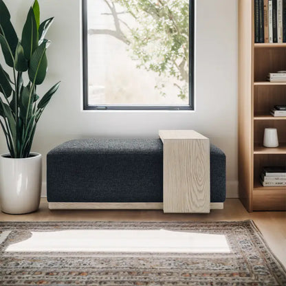 Bench/Cocktail Ottoman with Movable Table Top