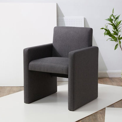 Sleek Charcoal Armed Dining Chair