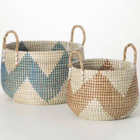 Zig Zag Woven Basket Collection