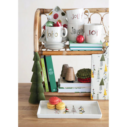 Stoneware Holiday Tray