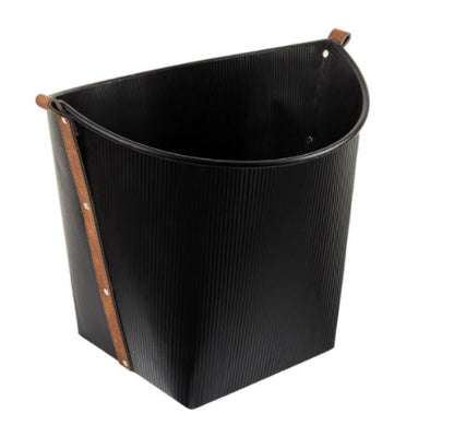 Black w/ Leather Handle Tapered Basket