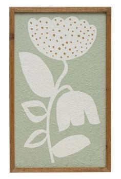 Wood Framed Flower Art