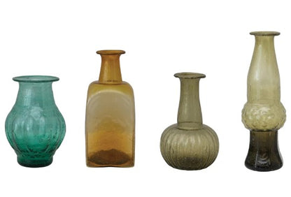 S/4 Hand-Blown Glass Vases