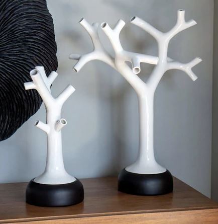 SHINZO TREE 21.7"H SCULPTURE, WHITE