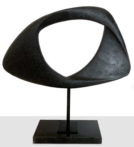 GLOBUS 13"H SCULPTURE, BLACK